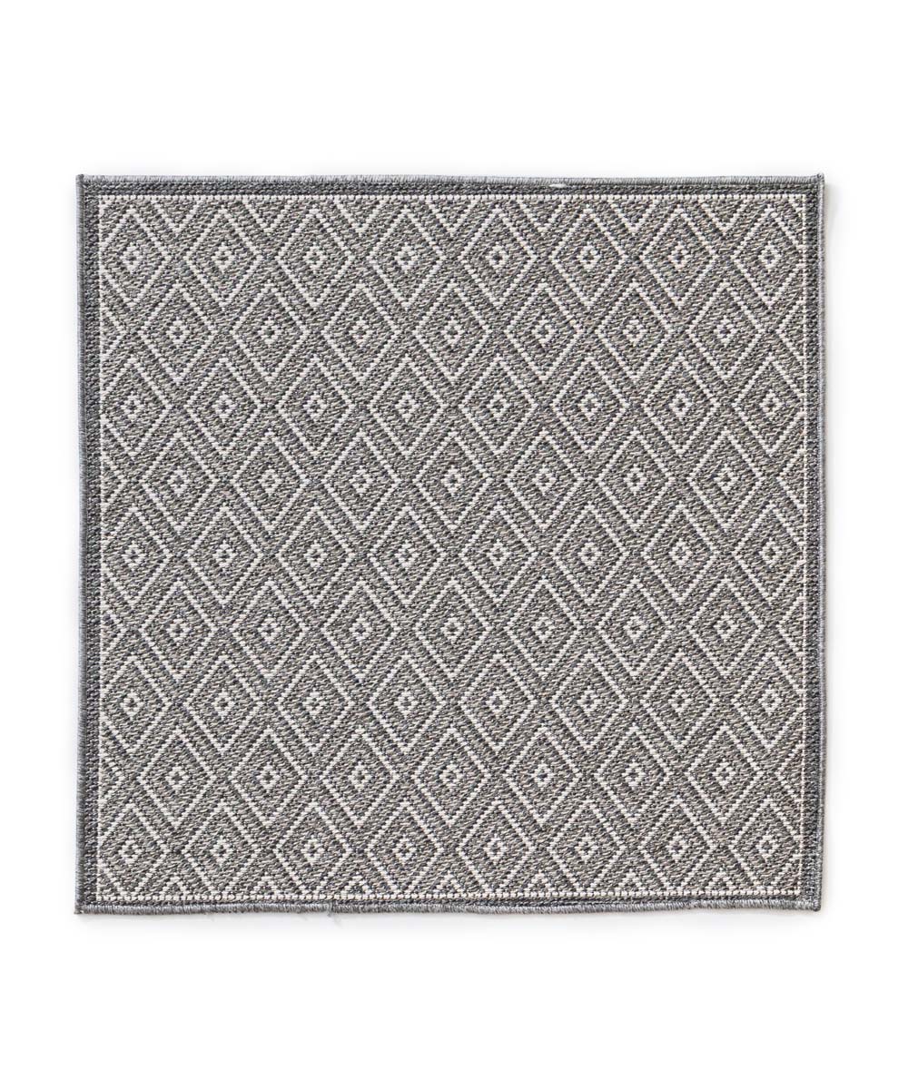 Outdoor Teppich Quadratisch Rautenmuster - Sunny Gem Grau - overzicht Outdoor Teppich Quadratisch Rautenmuster - Sunny Gem Grau - overzicht