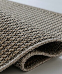 Outdoor Teppich Quadratisch Rautenmuster Jute Optik - Sunny Beige - close up, thumbnail Outdoor Teppich Quadratisch Rautenmuster Jute Optik - Sunny Beige - close up, thumbnail