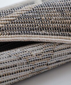 Outdoor Teppich Quadratisch Rautenmuster - Sunny Beige - close up, thumbnail Outdoor Teppich Quadratisch Rautenmuster - Sunny Beige - close up, thumbnail