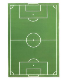 Waschbarer Kinderteppich - Fluffito Spielfeld Grün - overzicht, thumbnail