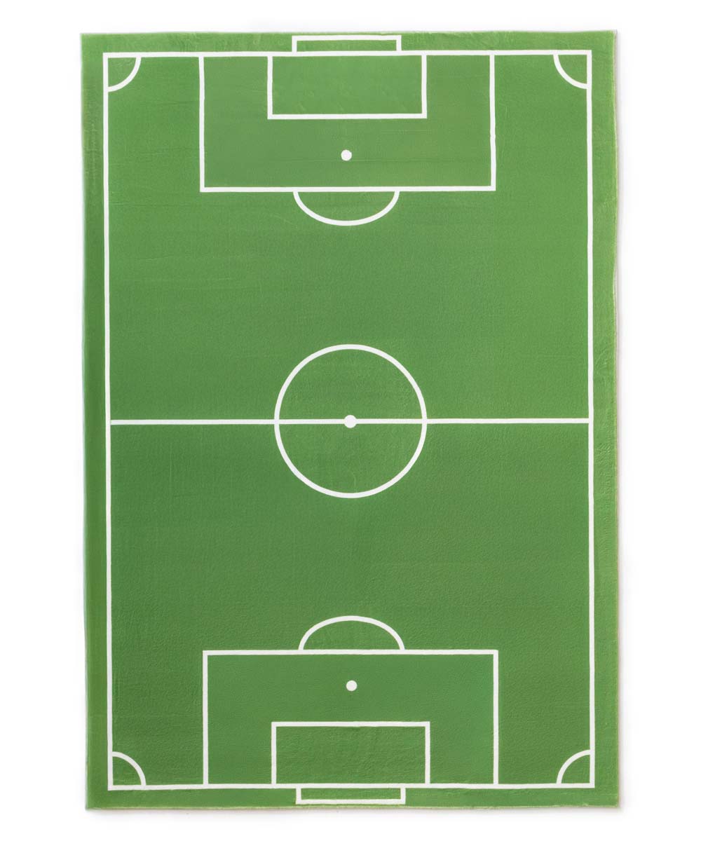 Waschbarer Kinderteppich - Fluffito Spielfeld Grün - overzicht Waschbarer Kinderteppich - Fluffito Spielfeld Grün - overzicht