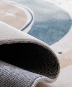 Waschbarer Kinderteppich - Fluffito Herzen Bunt - close up, thumbnail