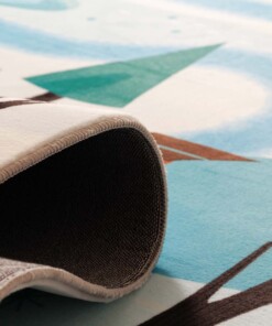 Waschbarer Kinderteppich - Snugway Winter Weiß/Blau - close up, thumbnail Waschbarer Kinderteppich - Snugway Winter Weiß/Blau - close up, thumbnail