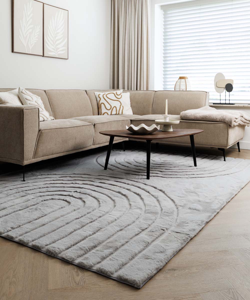 Flauschiger Teppich - Carvy Hellgrau - sfeer Flauschiger Teppich - Carvy Hellgrau - sfeer