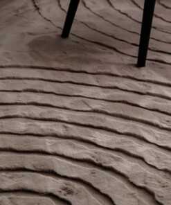 Flauschiger Teppich - Carvy Taupe - close up, thumbnail Flauschiger Teppich - Carvy Taupe - close up, thumbnail