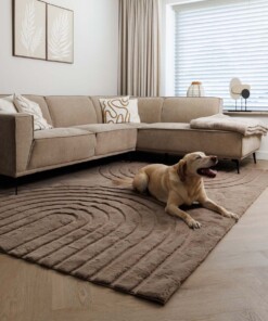 Flauschiger Teppich - Carvy Taupe Flauschiger Teppich - Carvy Taupe