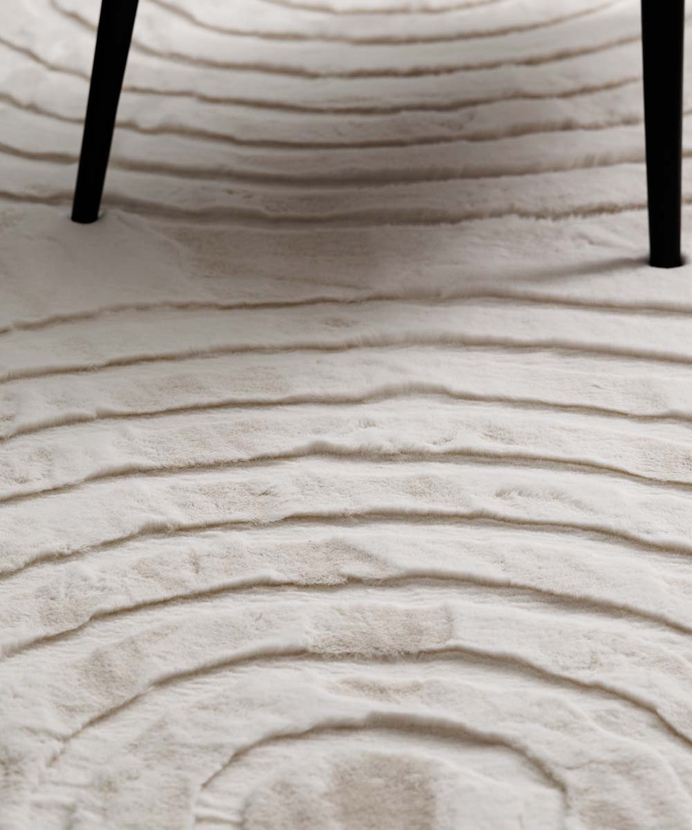 Flauschiger Teppich - Carvy Creme - close up Flauschiger Teppich - Carvy Creme - close up