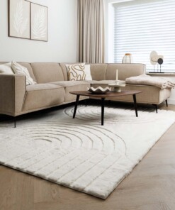 Flauschiger Teppich - Carvy Creme - sfeer