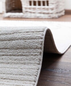 Berber Teppich Beni Ouarain Bahij - Creme/Schwarz - close up, thumbnail