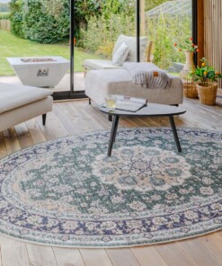 Outdoor Teppich Oval Vintage - Valenca Nova Dunkelgrün - sfeer