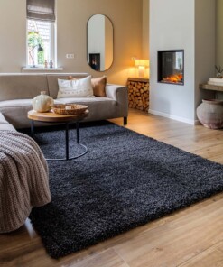 Hochflor Teppich Shaggy Grand - Anthrazit - sfeer