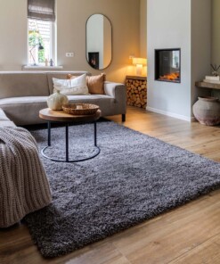 Hochflor Teppich Shaggy Grand - Dunkelgrau - sfeer