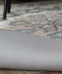 Outdoor Teppich Vintage Rund - Valenca Nova Dunkelgrün - close up, thumbnail