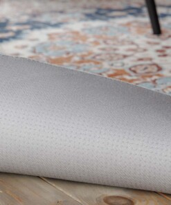 Outdoor Teppich Vintage Rund - Valenca Nova - Gold/Blau - close up, thumbnail