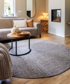Teppich Rund Kurzflor - Loom Grau - sfeer
