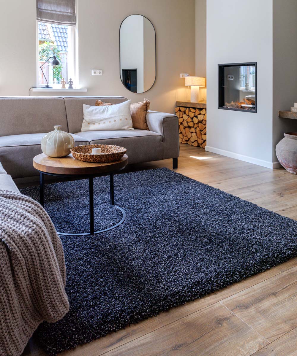 Hochflor Teppich Quadratisch - Shaggy Grand Anthrazit - sfeer Hochflor Teppich Quadratisch - Shaggy Grand Anthrazit - sfeer