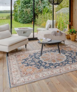 Outdoor Teppich Vintage - Valenca Nova Gold/Blau - sfeer