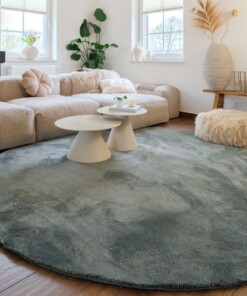 Waschbarer Teppich Rund - Clean Prestige Grün - sfeer