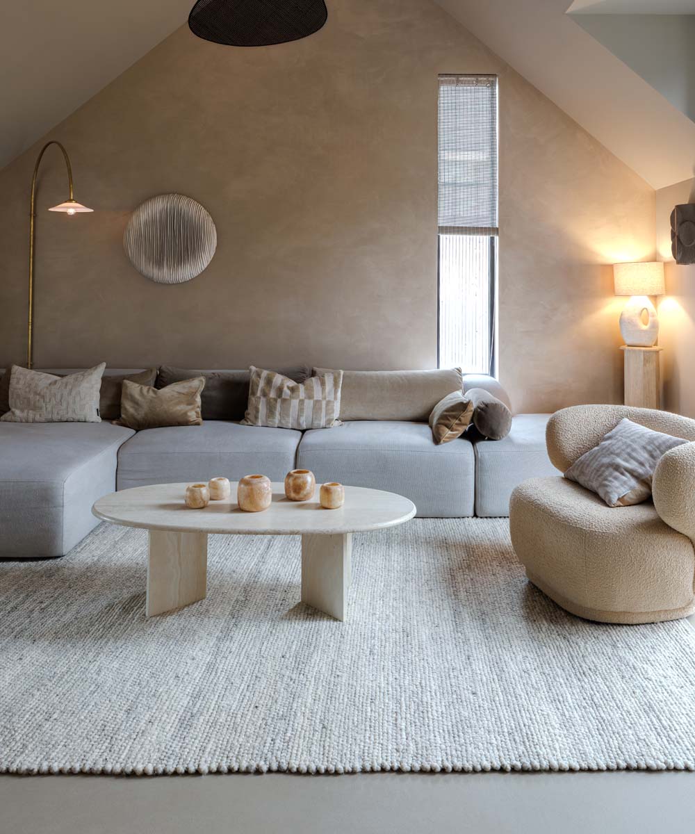 Wollteppich - Heimur Grau/Natur - sfeer Wollteppich - Heimur Grau/Natur - sfeer