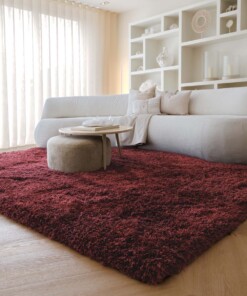 Shaggy Teppich - Sveve Bordeauxrot - sfeer