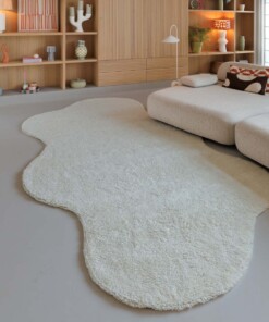 Organischer Teppich - Tjørne Swell Elfenbein - sfeer
