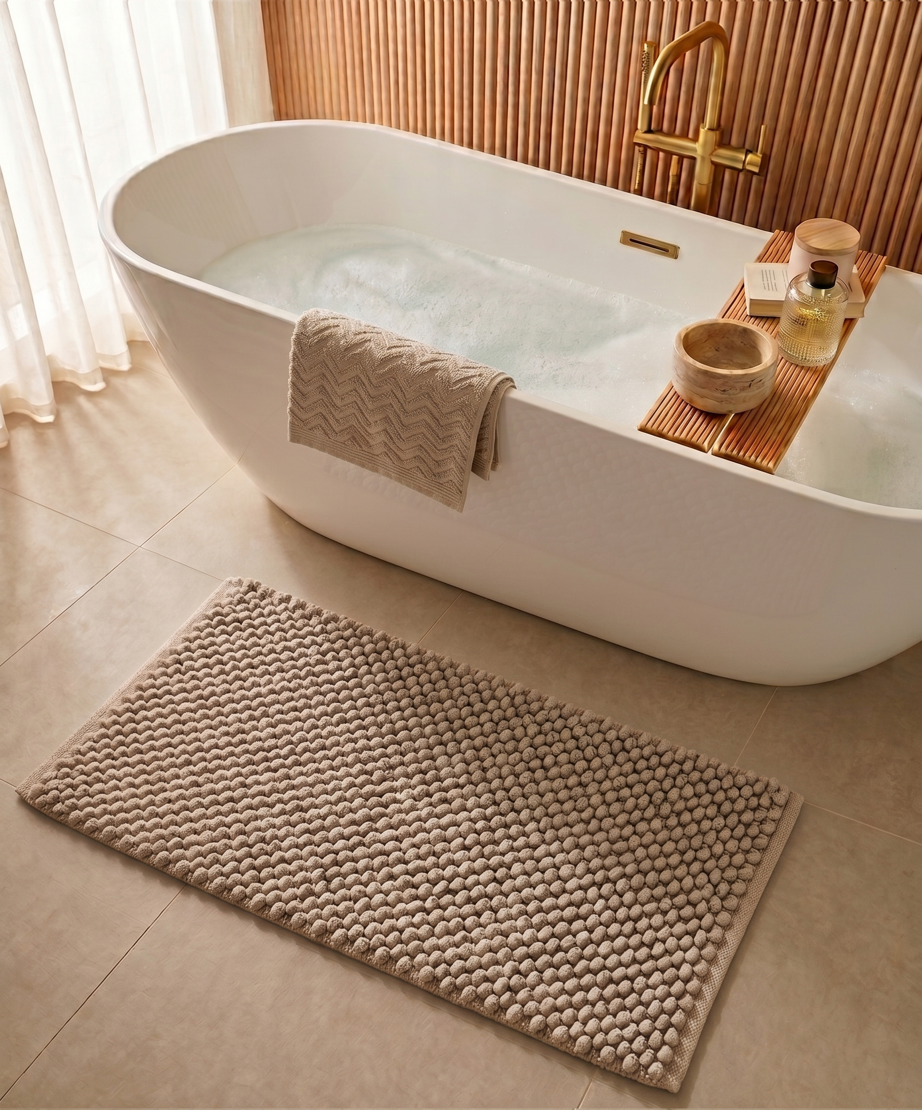 Badematte - Sensa Beige - sfeer Badematte - Sensa Beige - sfeer