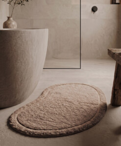 Organische Badematte - Lunja Pebble Beige - sfeer Organische Badematte - Lunja Pebble Beige - sfeer