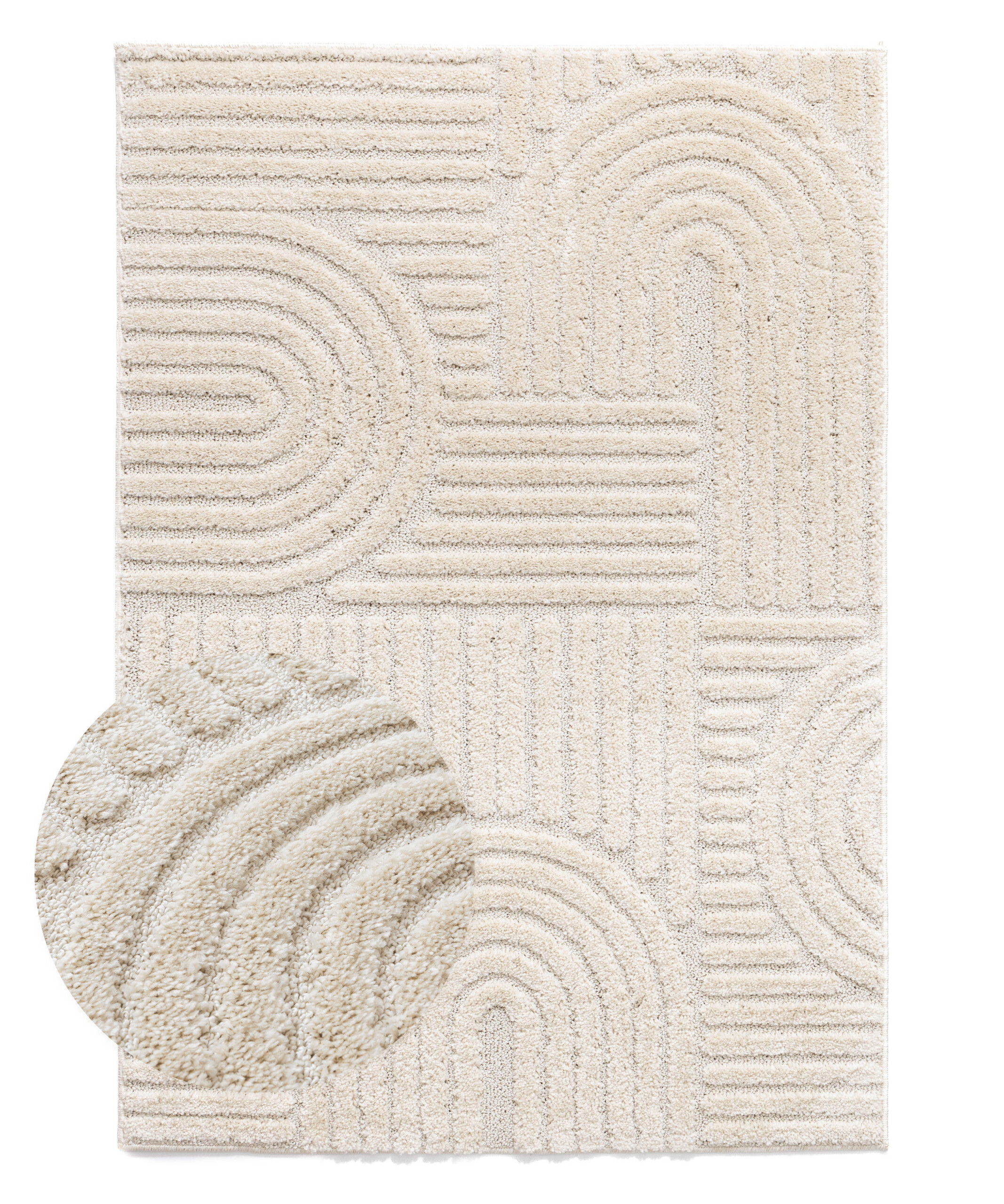 Teppich Skandinavisch - Arc Bend Creme - overzicht Teppich Skandinavisch - Arc Bend Creme - overzicht