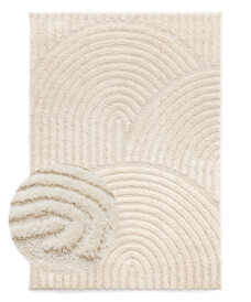 Teppich Skandinavisch - Arc Curve Creme - overzicht, thumbnail