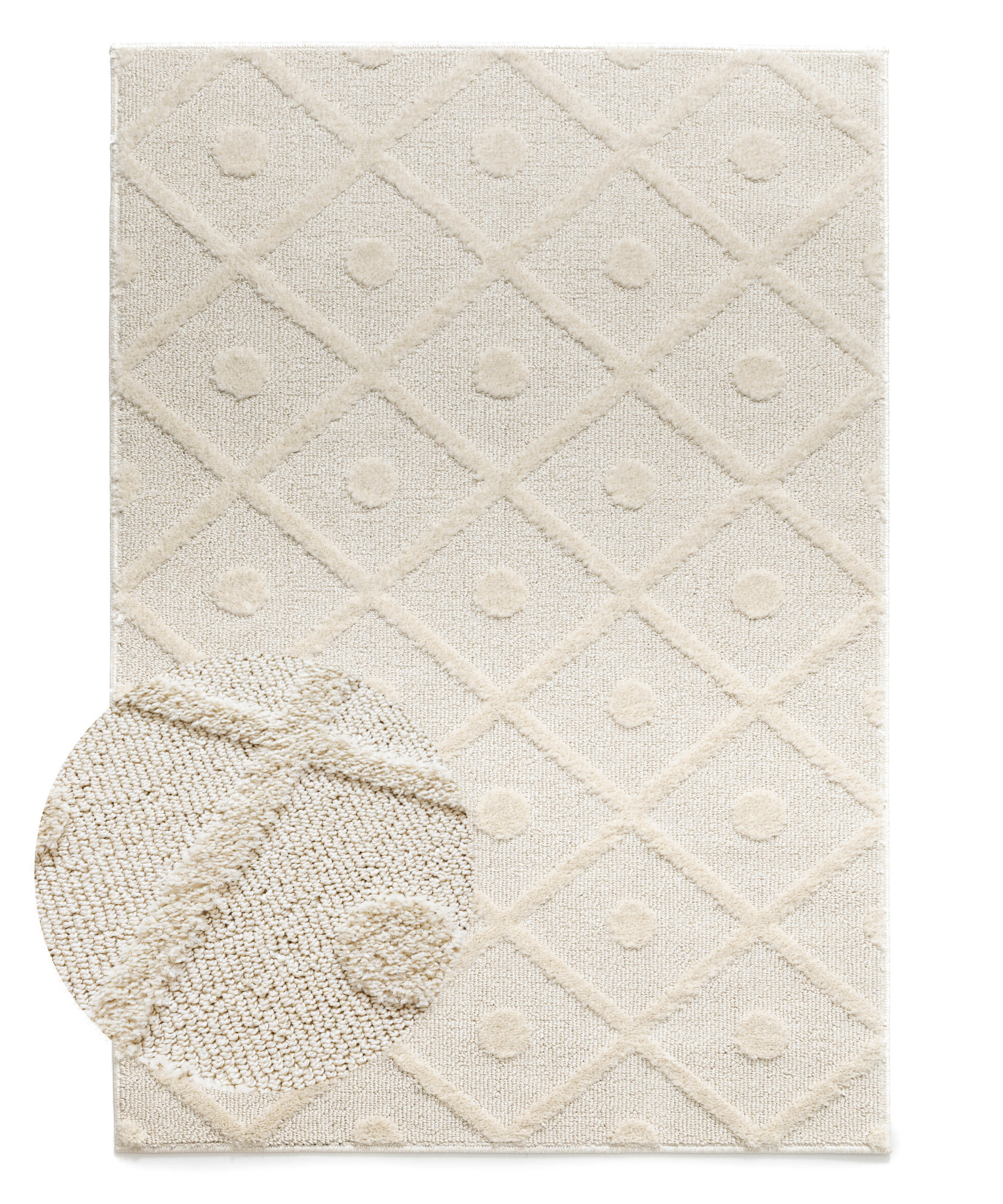 Teppich Skandinavisch - Arc Diamond Creme - overzicht Teppich Skandinavisch - Arc Diamond Creme - overzicht