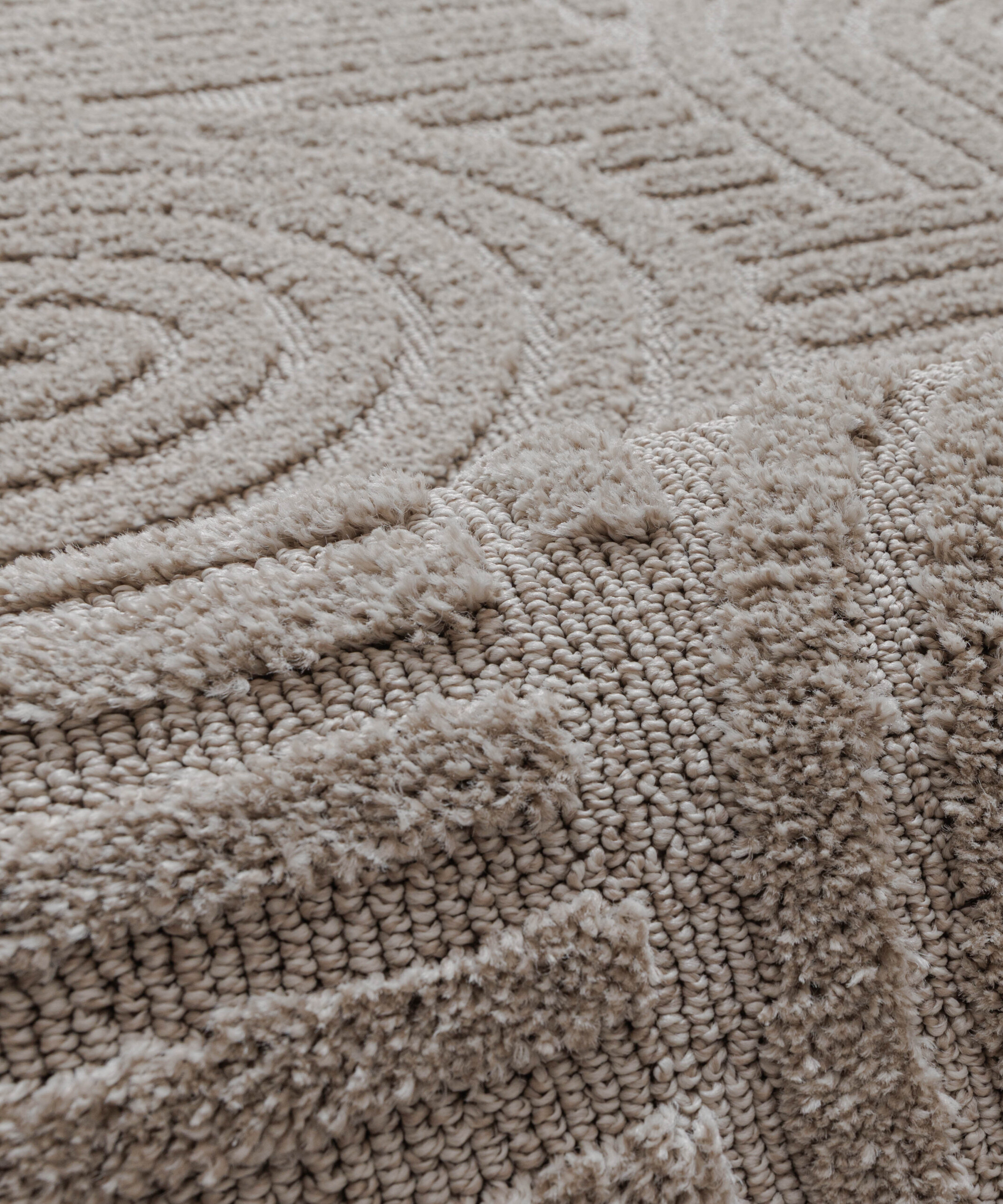 Teppich Skandinavisch - Arc Bend Beige - close up Teppich Skandinavisch - Arc Bend Beige - close up