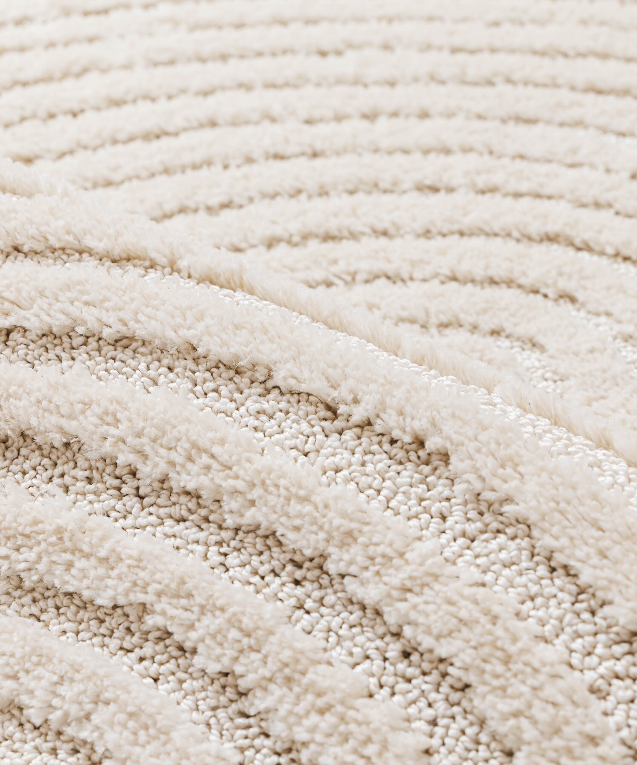 Teppich Skandinavisch - Arc Curve Creme - close up Teppich Skandinavisch - Arc Curve Creme - close up