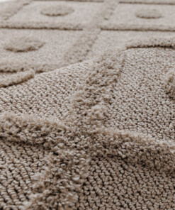 Teppich Skandinavisch - Arc Diamond Beige - close up, thumbnail