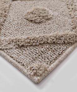 Teppich Skandinavisch - Arc Diamond Beige - close up, thumbnail