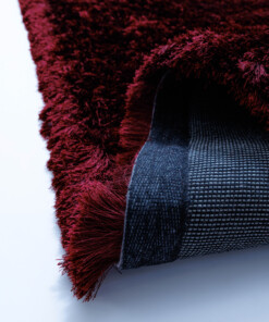 Samtteppich - Auréa Bordeauxrot - close up, thumbnail