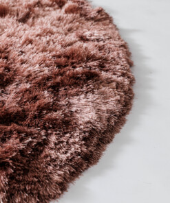 Runder Samtteppich - Auréa Rosa - close up, thumbnail