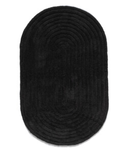 Ovale Badematte - Stille Schwarz - overzicht