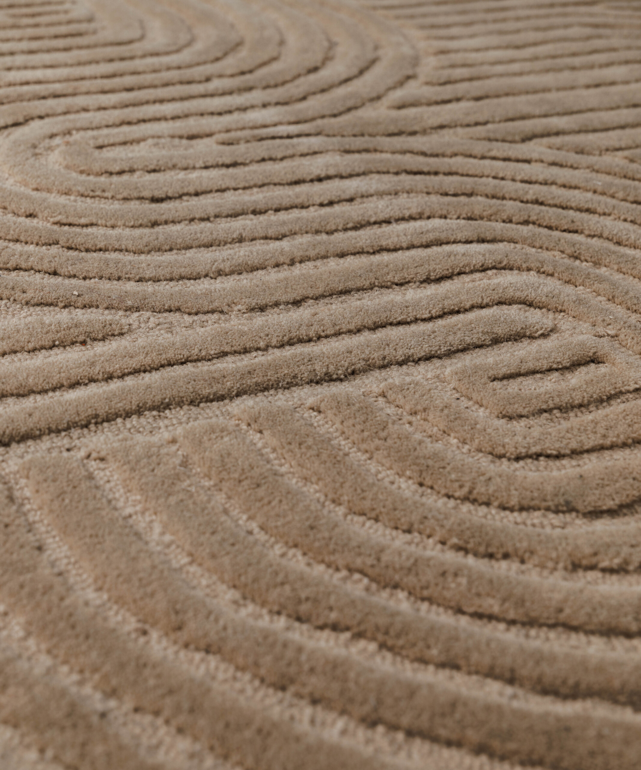 Organisches Design Teppich - Balans Beige - close up Organisches Design Teppich - Balans Beige - close up