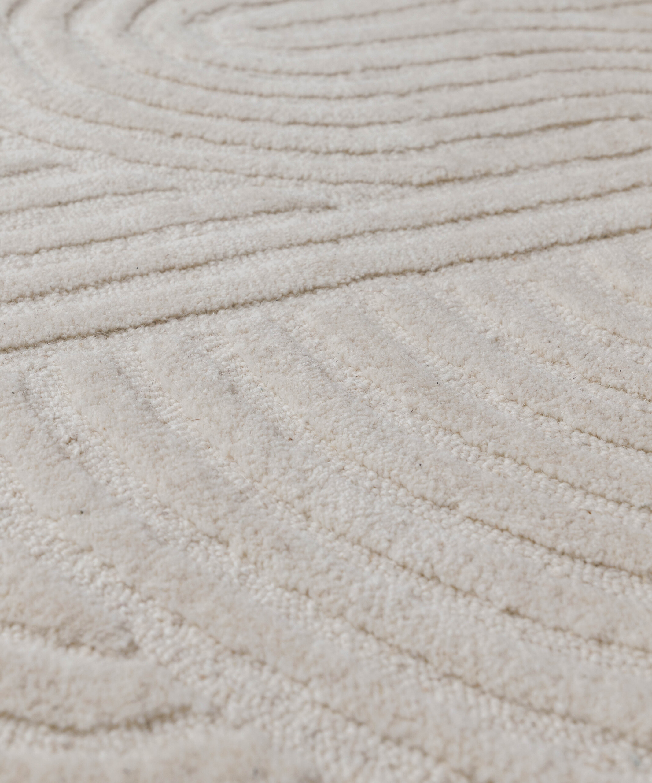 Organisches Design Teppich - Balans Elfenbein - close up Organisches Design Teppich - Balans Elfenbein - close up