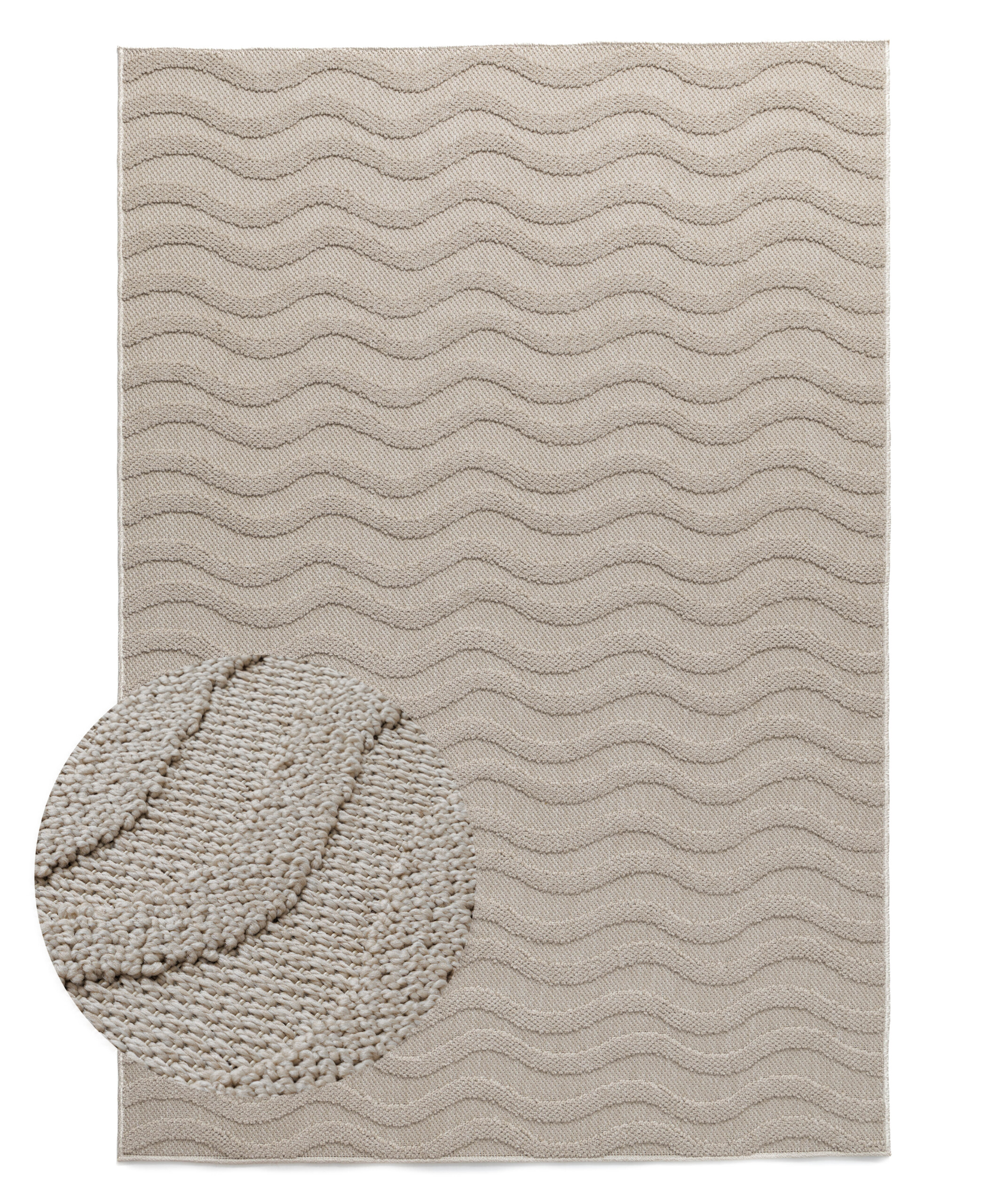 Outdoor Teppich - Dunor Ripple Beige - overzicht Outdoor Teppich - Dunor Ripple Beige - overzicht