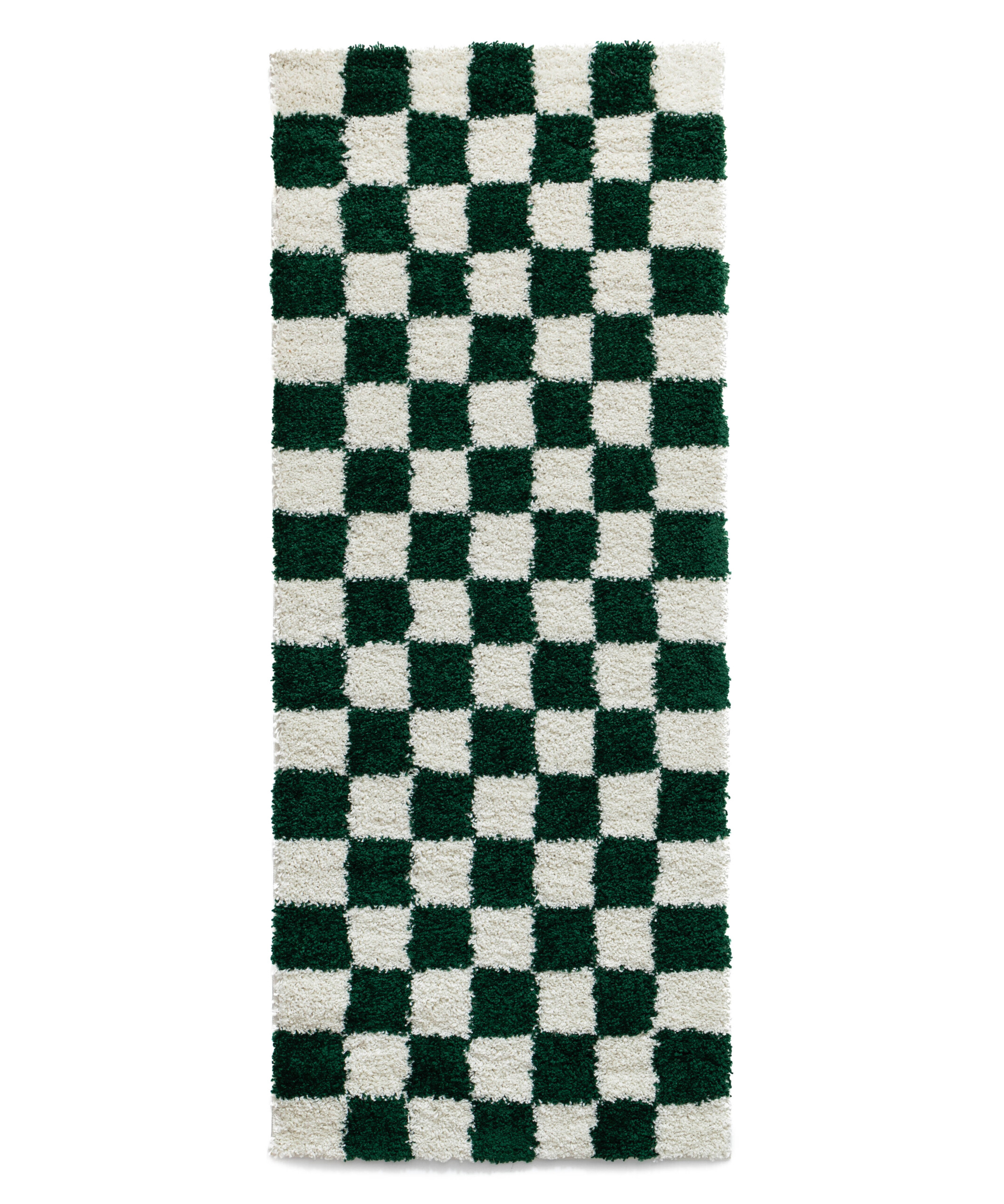 Schachbrett Läufer - Check Elfenbein/Jade - overzicht Schachbrett Läufer - Check Elfenbein/Jade - overzicht