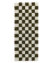 Schachbrett Läufer - Check Elfenbein/Olivgrün - overzicht, thumbnail