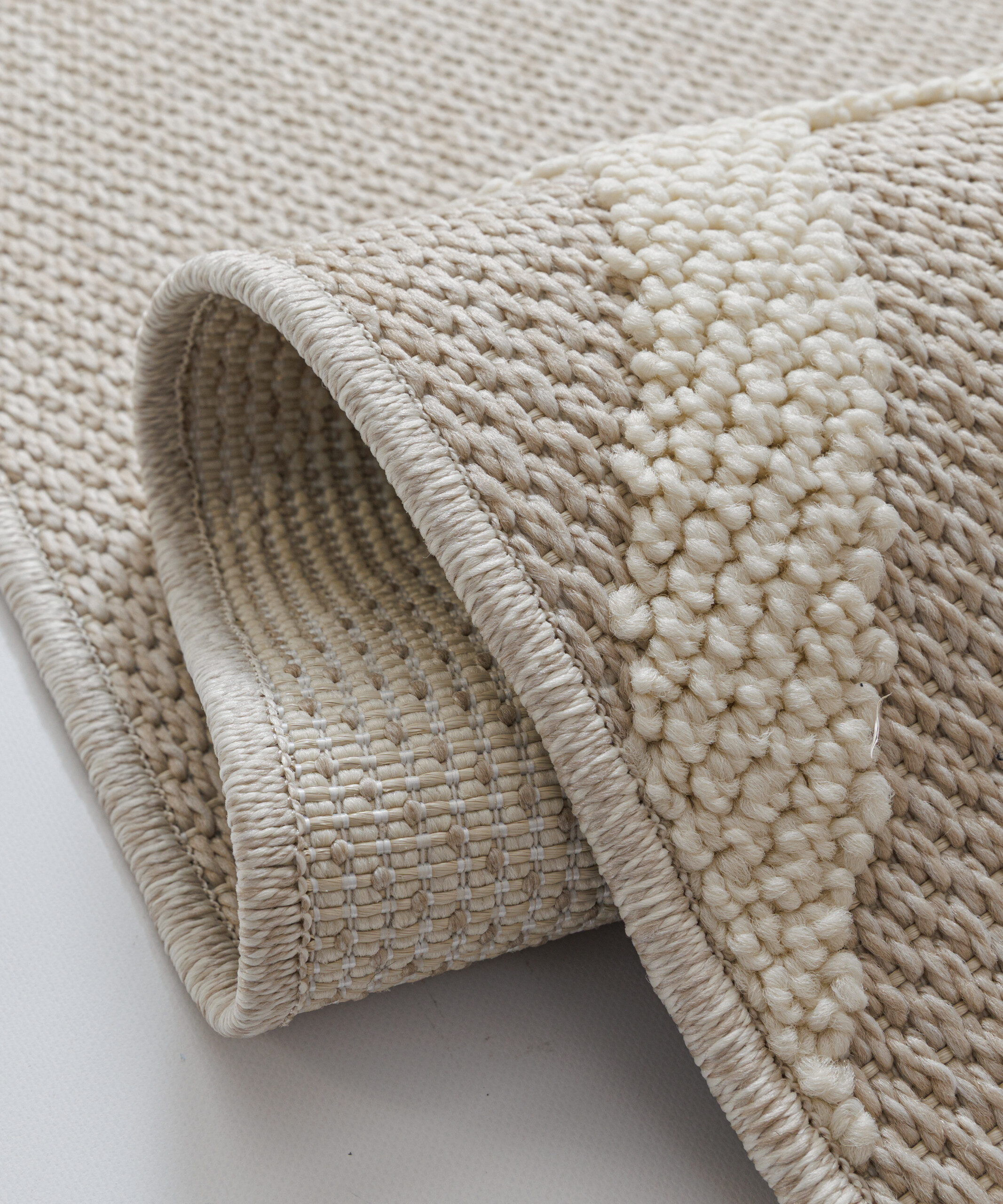 Outdoor Teppich Jute - Dunor Nova Natürlich/Weiß - close up Outdoor Teppich Jute - Dunor Nova Natürlich/Weiß - close up