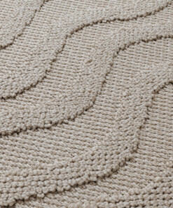 Outdoor Teppich - Dunor Ripple Beige - close up, thumbnail Outdoor Teppich - Dunor Ripple Beige - close up, thumbnail