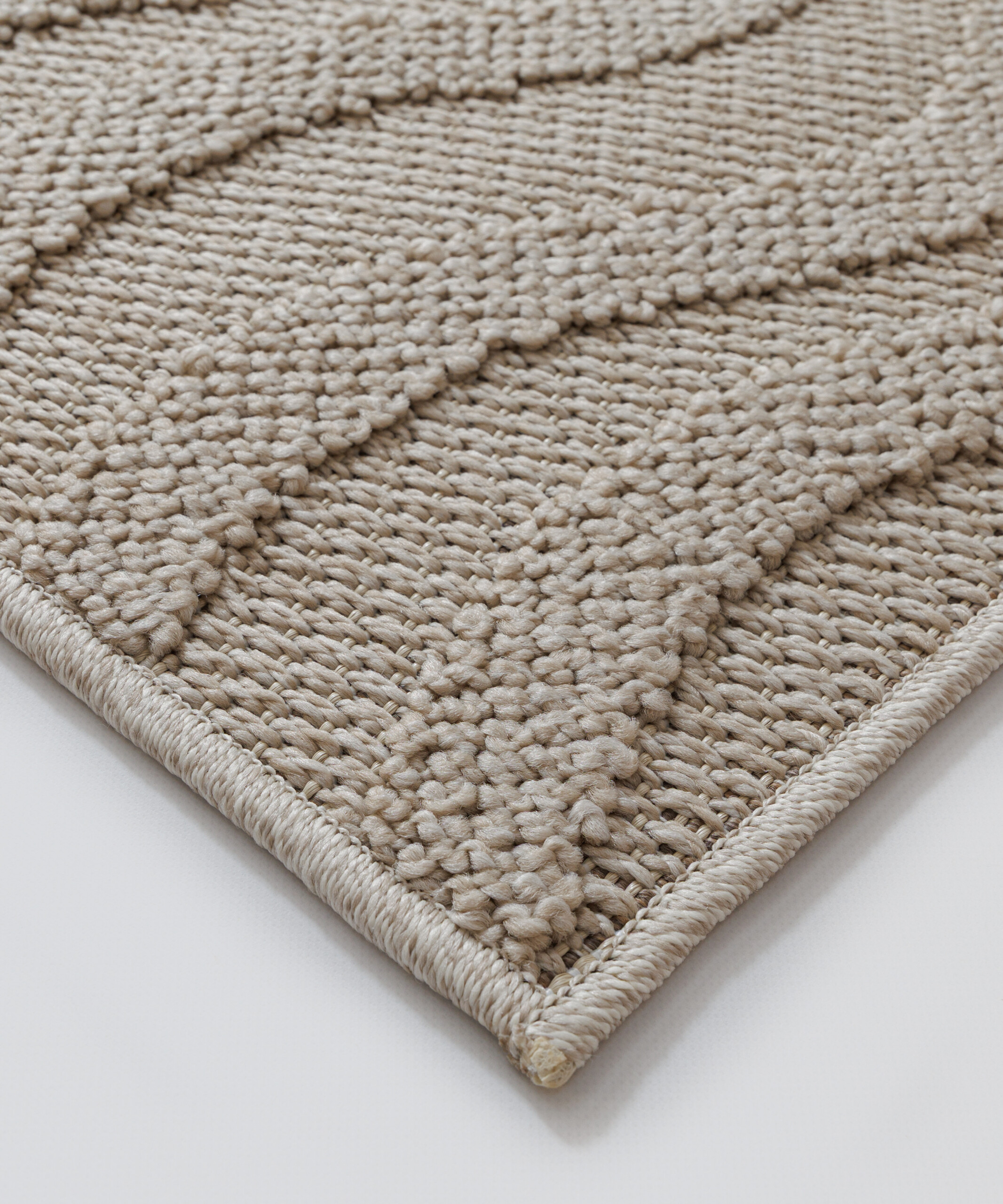 Outdoor Teppich - Dunor Ripple Beige - close up Outdoor Teppich - Dunor Ripple Beige - close up