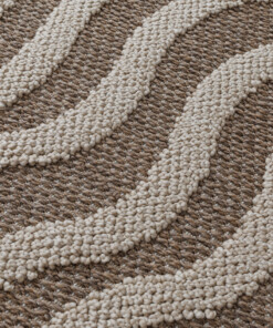 Outdoor Teppich - Dunor Ripple Braun/Beige - close up, thumbnail Outdoor Teppich - Dunor Ripple Braun/Beige - close up, thumbnail