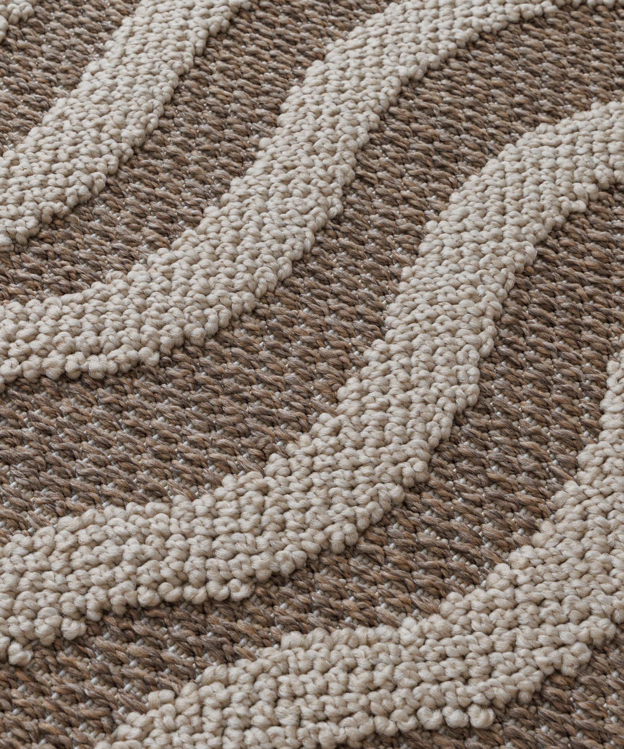 Outdoor Teppich - Dunor Ripple Braun/Beige - close up Outdoor Teppich - Dunor Ripple Braun/Beige - close up