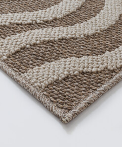 Outdoor Teppich - Dunor Ripple Braun/Beige - close up, thumbnail Outdoor Teppich - Dunor Ripple Braun/Beige - close up, thumbnail