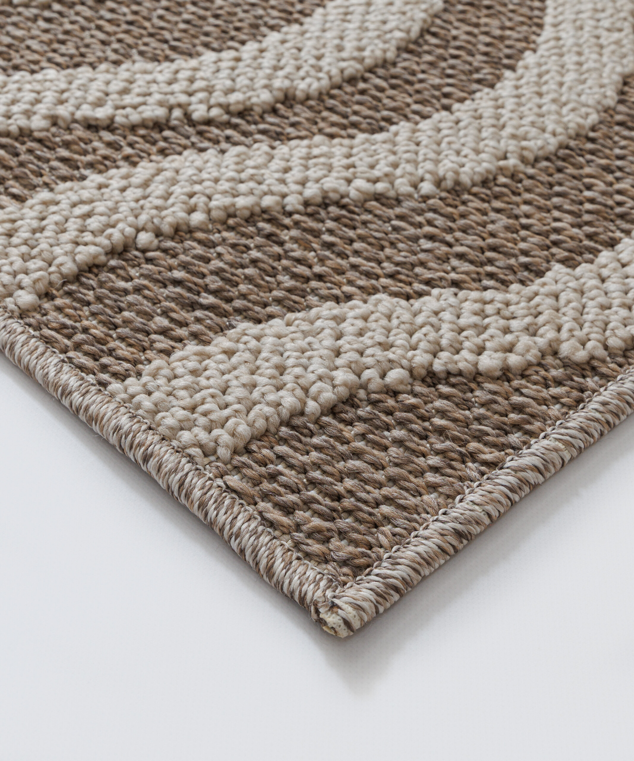 Outdoor Teppich - Dunor Ripple Braun/Beige - close up Outdoor Teppich - Dunor Ripple Braun/Beige - close up