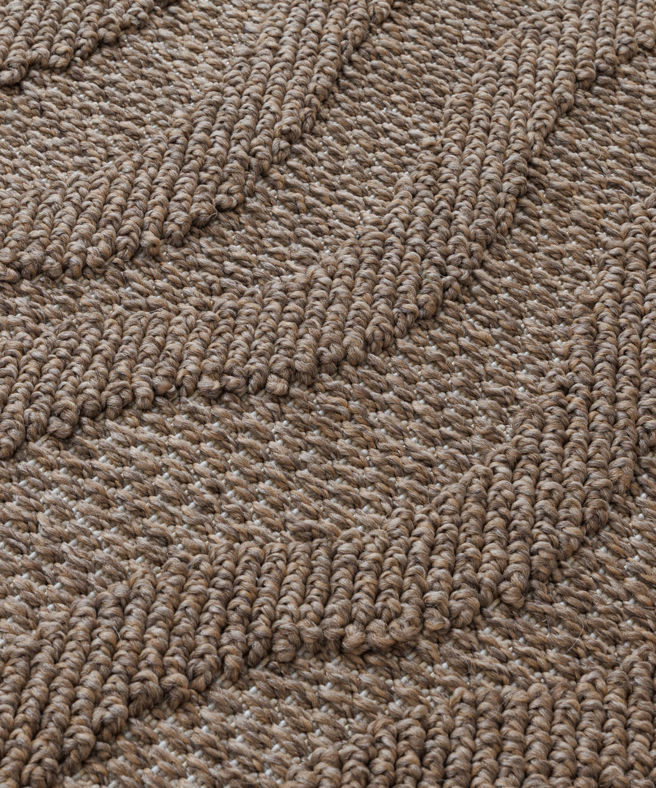 Outdoor Teppich - Dunor Ripple Braun - close up Outdoor Teppich - Dunor Ripple Braun - close up